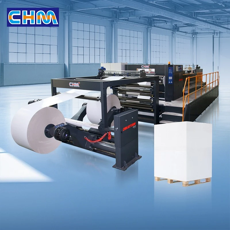 High End Synchro Double Rotary Knife Paper Sheeter Machine suppliers